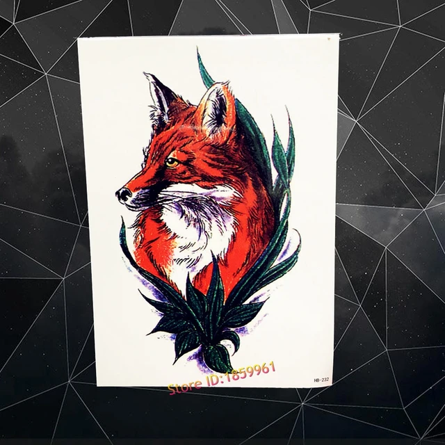 Waterproof Temporary Tattoo Sexy WOmen Body Art Sleeve Arm Tattoo Wall Stickers Red Fox Wolf Pattern Fake Tattoos Women Men Waterproof Temporary Tattoo Sexy WOmen Body Art Sleeve Arm Tattoo Wall Stickers Red Fox Wolf Pattern Fake Tattoos Women Men