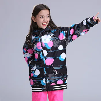 

Gsou snow new girl ski wear, windproof, warm, outdoor ski clothes