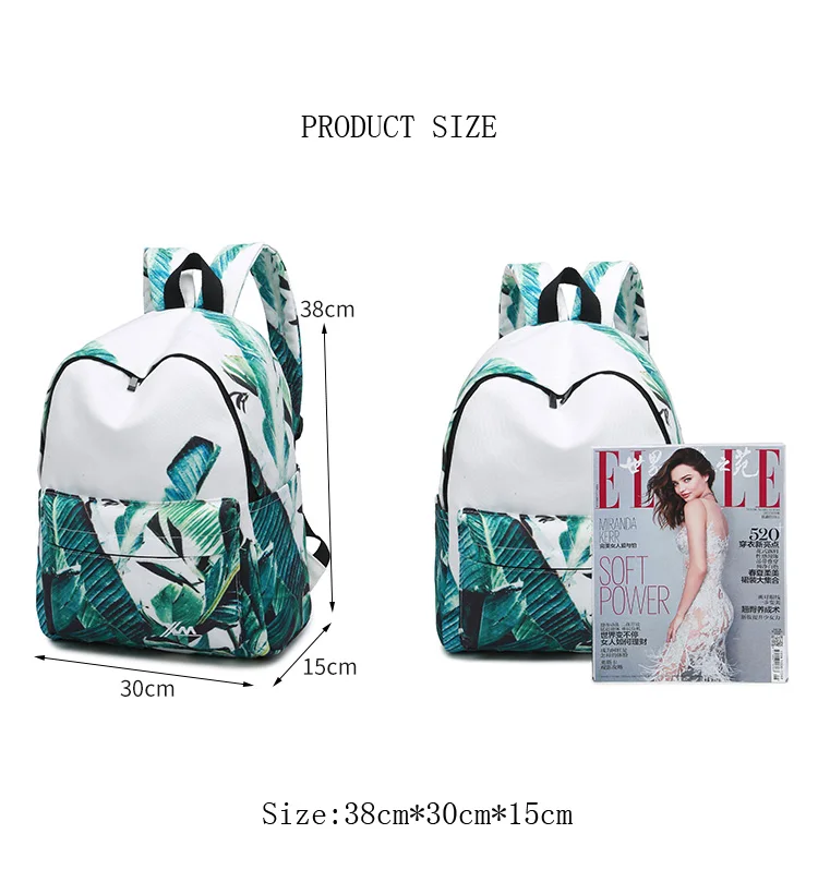 Модный женский рюкзак с принтом, красивые листья, большие школьные сумки для девочек, великолепные многофункциональные женские холщовые рюкзаки Y157