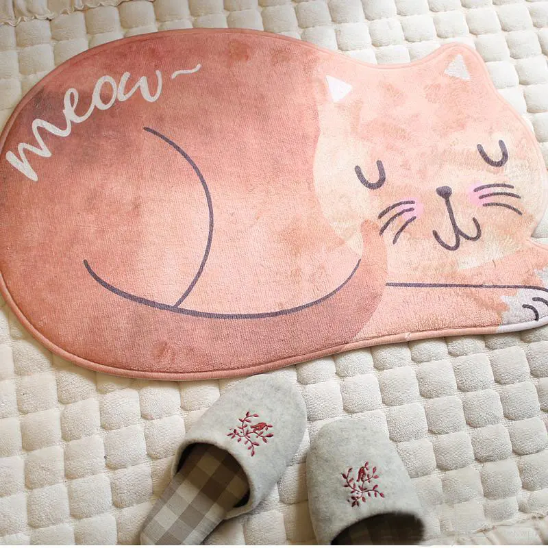 3D Sleeping Cat Entrance Doormats Door Mat for The Hallway Room Rugs