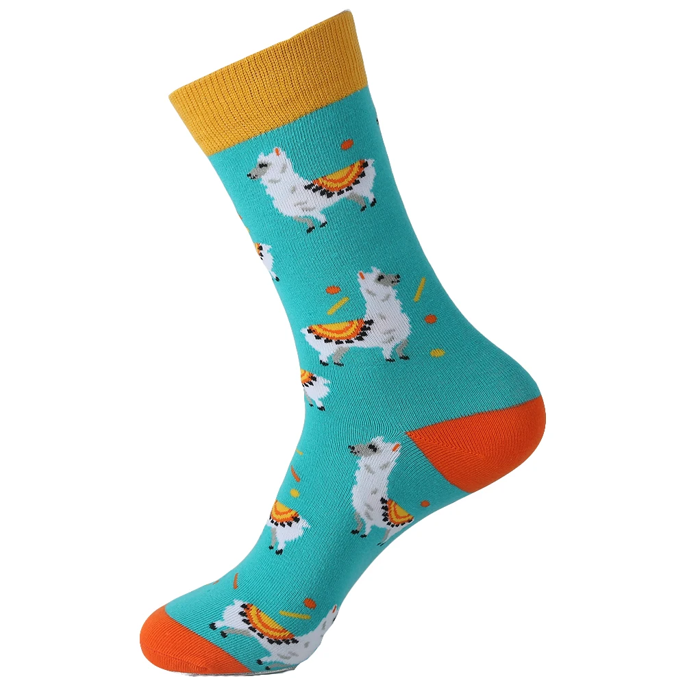 VPM, новинка, цветные хлопковые мужские носки, Harajuku, хип-хоп, забавные носки с фруктами, деловые носки для мужчин, рождественские носки - Цвет: b312