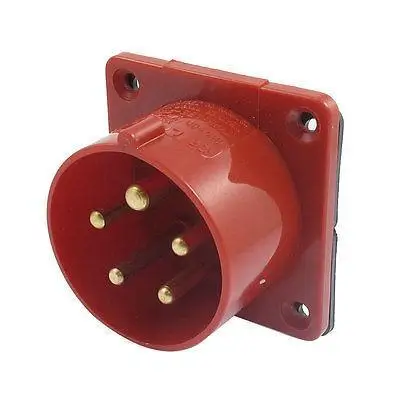 AC 220-380 V/240-415 V 16A 3P + E N IEC309-2 монтажный промышленный штекер красный | Обустройство
