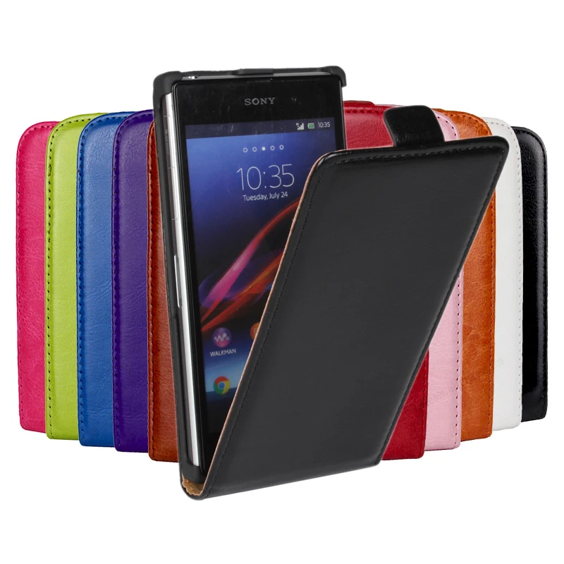 

Case For Sony Xperia Z1 Cover Luxury Crazy Horse PU Leather Flip Case For Sony Xperia Z1 L39H C6903 C6902 C6906 Capa Shell Funda