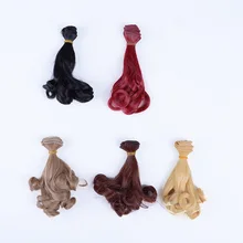 15cm * 100cm cheveux de poupée ondulés SD AD 1/3 1/4 1/6 bjd poupée bricolage cheveux pour blyth BJD bouclés poupée perruques
