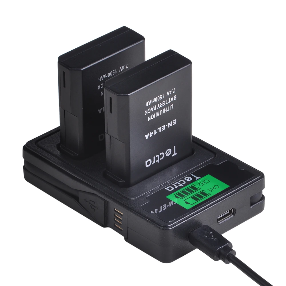 Зарядное устройство EL14a EN EL14 новое зарядное с ЖК дисплеем и USB портом Type C для Nikon
