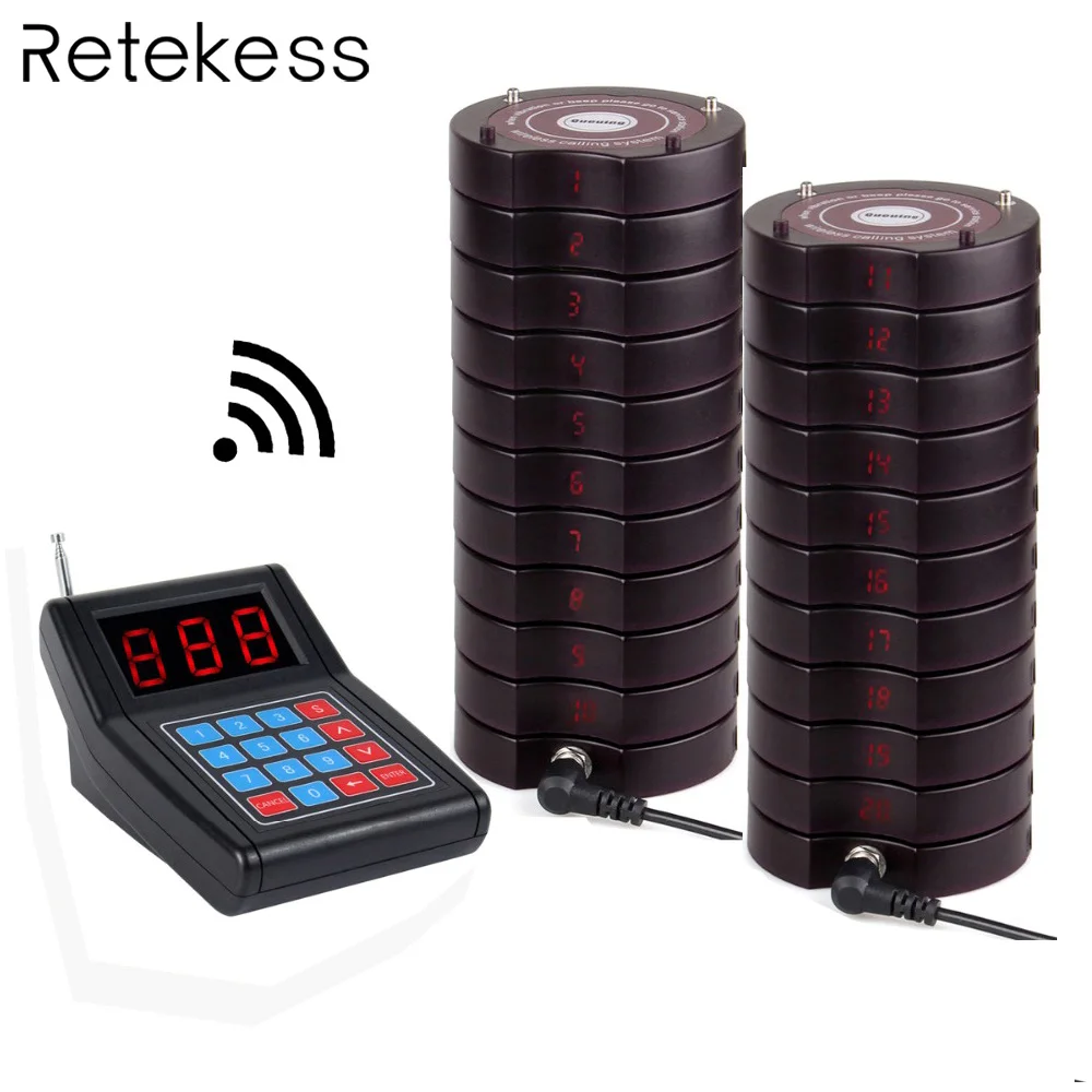 Restaurant Pager Wireless Paging Queuing System 1 Transmitter + 20