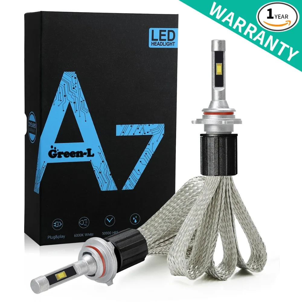 

Green-L LED Headlights H7 55W Car Headlight Bulbs H4 lamps LED 9012 HIR2 9005 9006 H1 H3 H11 Lamp 12V Fog Llights Lamps For Car