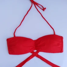 Женский бикини с черным рисунком, с бретельками, с завязками на боку, хипстерский сексуальный купальник в полоску, купальный костюм, пуш-ап, купальная одежда, танкини, Топ