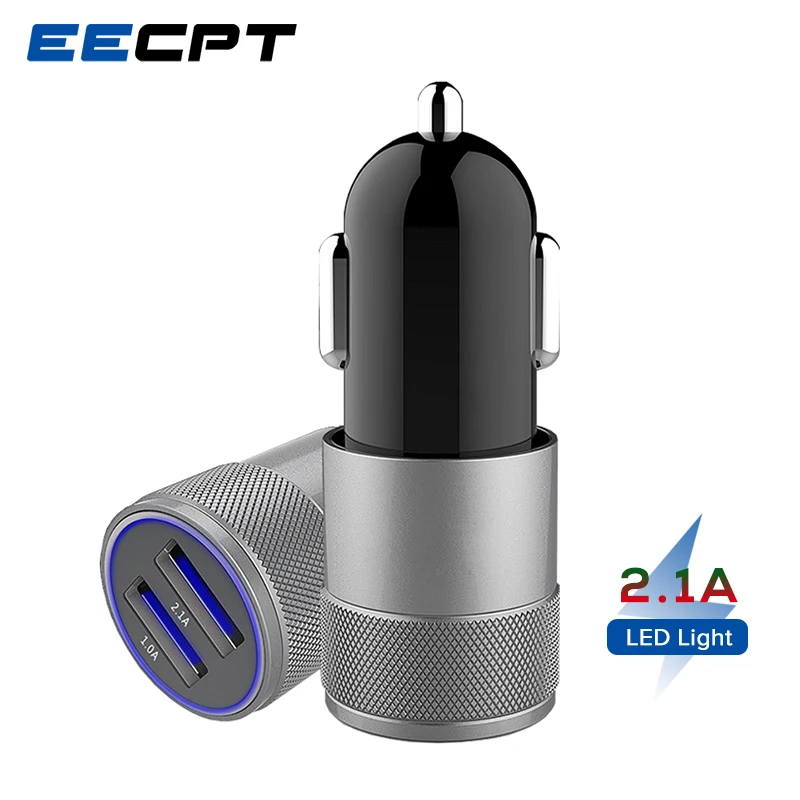 

EECPT Dual Car Charger Quick Charge Portable Mobile Phone Charger in Car for Universal iPhone Samsung Xiaomi Car-Charger Adapter