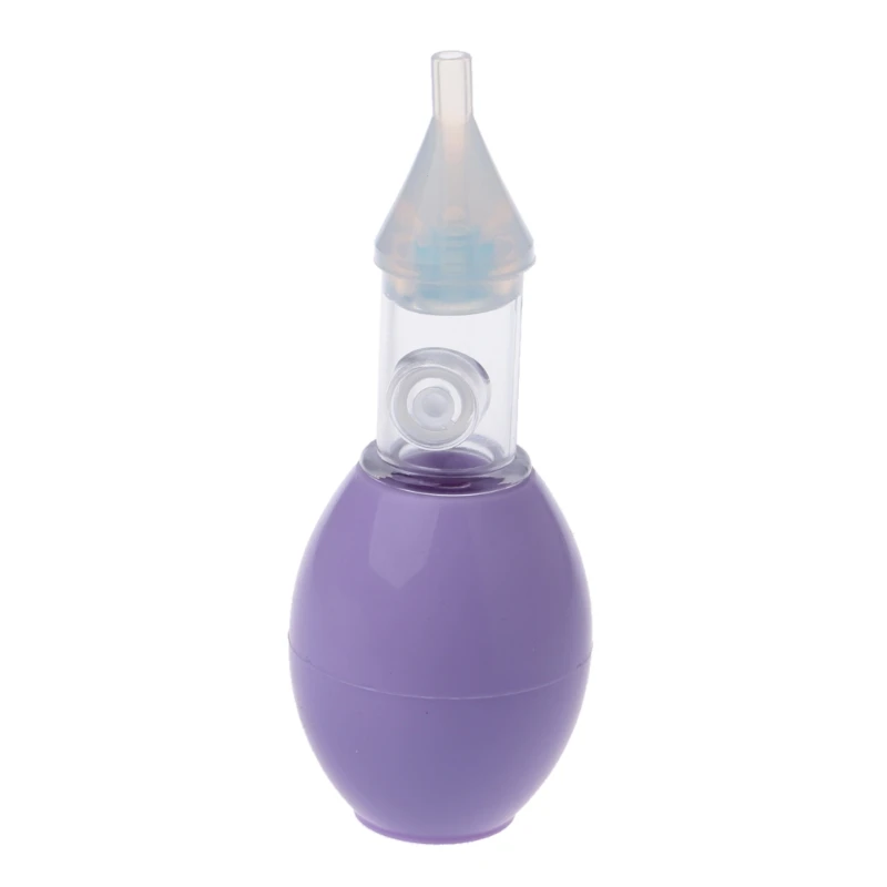 Новорожденный носовой аспиратор детский всасывающий мягкий наконечник слизи вакуумный Runny нос очиститель - Цвет: Purple