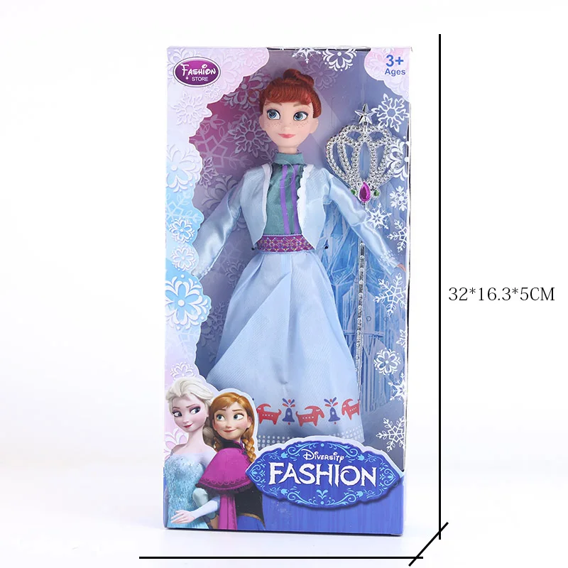 Disney 30cm Frozen Doll Elsa Anna Princess Action Body Toy Fairy Fantasy Figure Model Girl Dress Up DIY Accessories For Kid Gift - Цвет: J