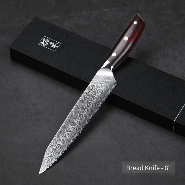 TURWHO Best Chef Knife Japan Damascus Steel Kitchen Knives Razor Sharp Pro  Chef Santoku Utility Kitchen Knife Sets Ebony Handle - AliExpress