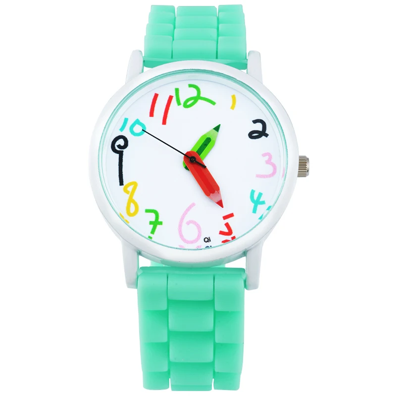 

Doreen Box Silicone Jelly Quartz Wrist Watches Pencil Pointer Children Kids Cute Battery Included 24.5cm(9 5/8") long, 1 Piece