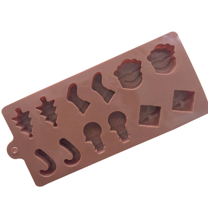 Силиконовые формы для пирожных, силиконовые формы Снеговик Рождественская елка палочка носки, шоколадные формы, инструменты для выпечки D577