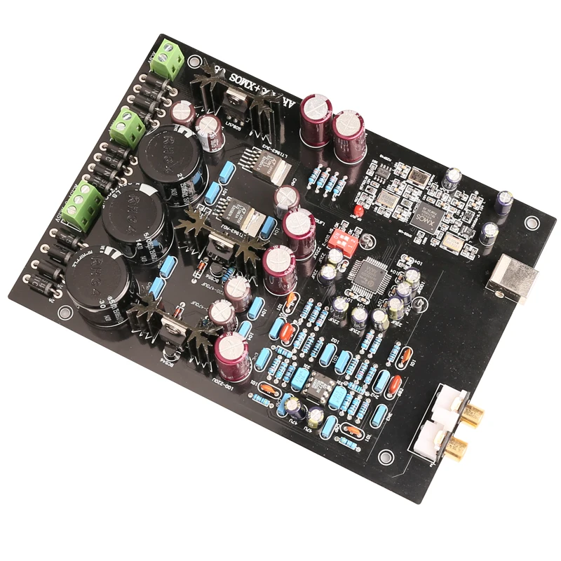

K.GUSS Assembled XMOS U8 + AK4495SEQ + AD827 LT1963 USB DAC decoder board Support 32BIT 768K LT1963-3.3 audio Amplifier board