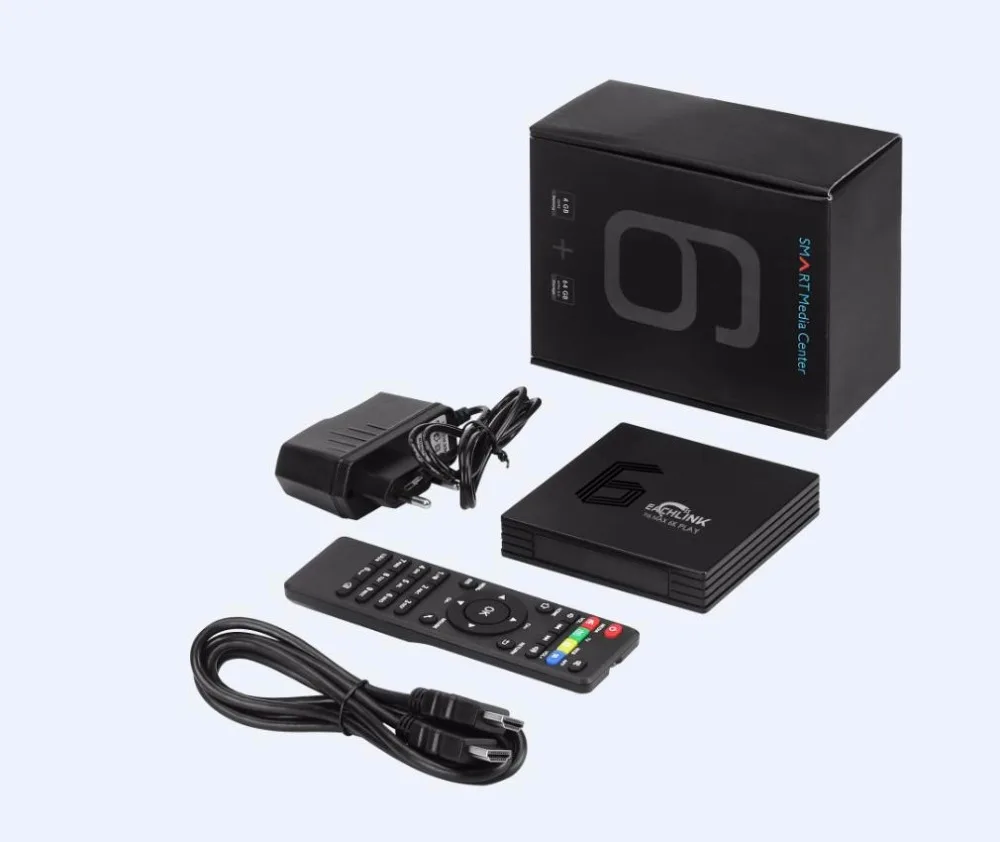 EACHLINK H6 Max Smart tv box Android 9.0 TV Box  4GB RAM + 64GB ROM 2.4G+5.8GWiFi 100Mbps USB3.0 BT4.1 Support 6K H.265 (6)