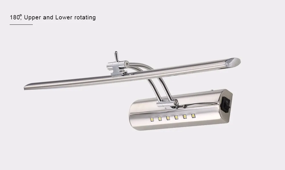 art deco wall lights LUCKYLED Wall Lamp Bathroom Led Mirror Light 7W 40cm 9W 55cm AC 220V 240V 110V Wall sconces Light With Switch Indoor Lighting plug in wall lamp