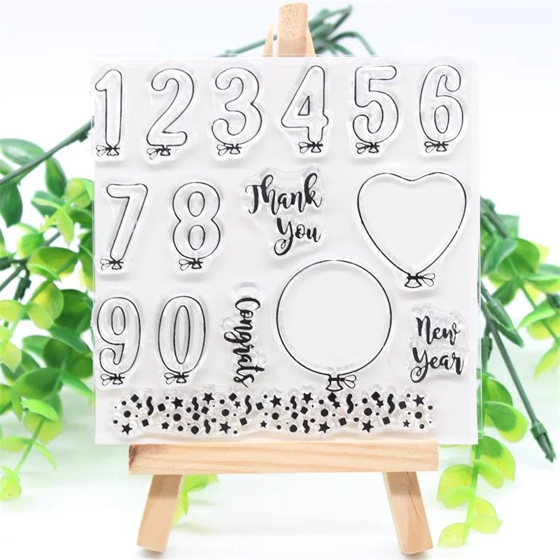 

KSCRAFT Balloons Transparent Clear Silicone Stamps for DIY Scrapbooking/Card Making/Kids Crafts Fun Decoration Supplies 425