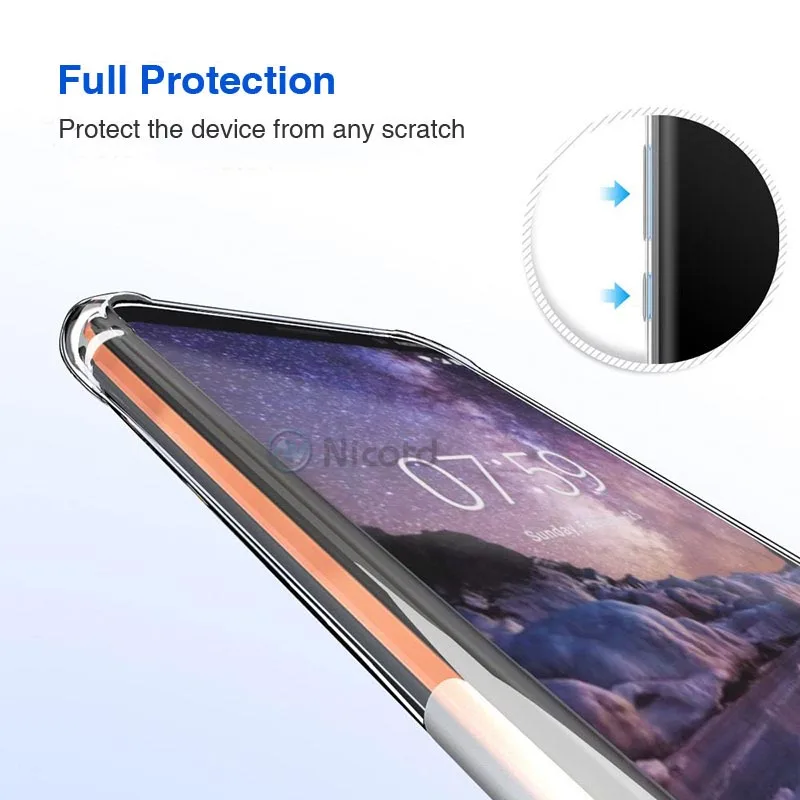 Coque Silicone TPU Ultra Fine Pour Nokia 7 Plus - Noir Givré - Protection Anti-choc Et Anti-rayures - Design Fin Et Antidérapant