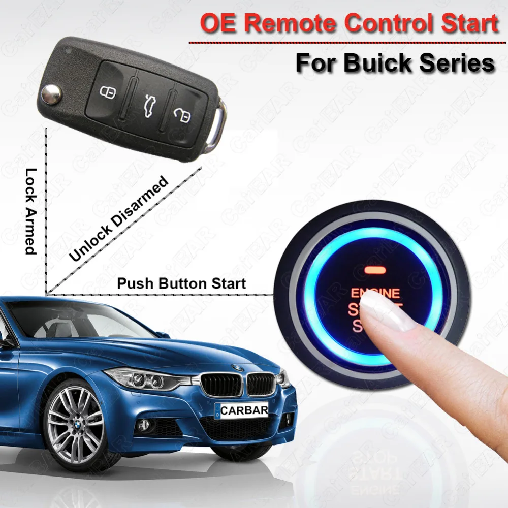 Push Button Start Stop Car Alarm for Buick Keyless Entry System Door