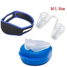 Анти храп раствор 3 Пакет Регулируемый для лечения храпа, подбородочная лента, анти-храп помощь сна, устройство против храпа отверстия носа устройство