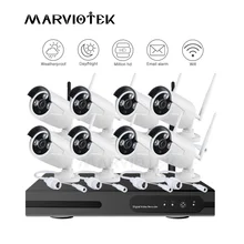 8CH CCTV Камера Системы Беспроводной 720 P IP Камера Wi-Fi NVR набор на открытом воздухе P2P дома Камера безопасности Системы Wi-Fi Камера Комплект ночного видения