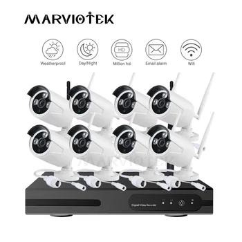 

8CH CCTV Camera System Wireless 720P IP Camera Wifi NVR Kit Outdoor P2P home camera security system wifi camera set night vision
