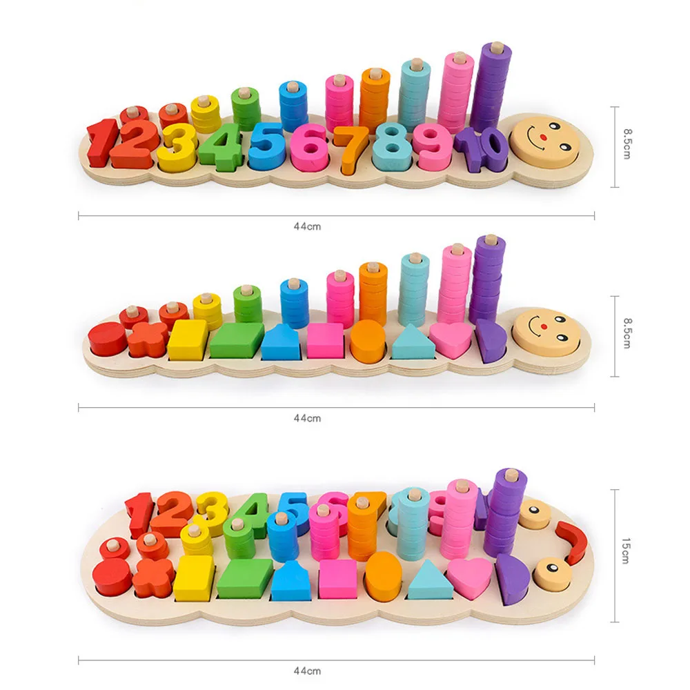 1 набор, Детские деревянные игрушки, материалы Монтессори, Обучающие цифры, соответствующие цифровой форме, Обучающие Игрушки для раннего образования