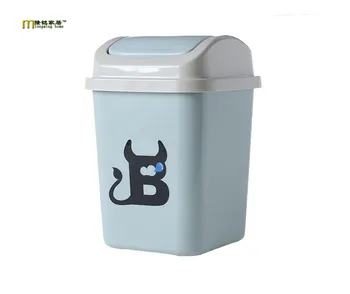 

1PC Household Eco-Friendly Waste Bins Plastic Dustbins Round Trash Can Debris Garbage Can Storage Box Shelves Ash-bin LF 079