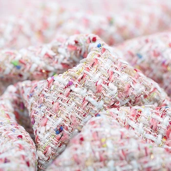 

145CM Wide 400G/M Weight Knitted Tweed Colorful Acrylic Wool Polyester Fabric for Autumn and Spring Dress Coat Jacket E651