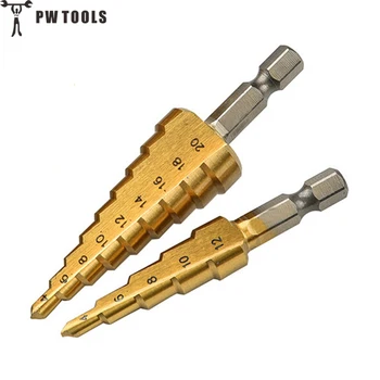 

1 pcs HSS Step Drill 4-12 4-20 Step Cone Drill with 6.35 mm Hexagonal Handle