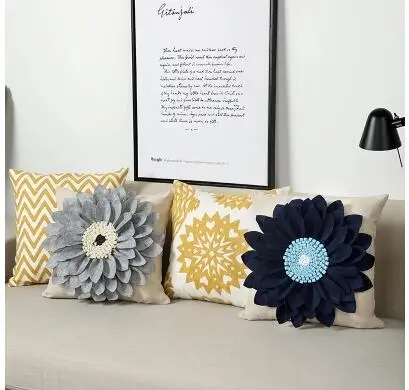 الشمال بسيطة الحديثة القطن الكتان زهرة المخدة سيارة مكتب الأزهار غطاء وسادة غرفة المعيشة أريكة وسادة غطاء