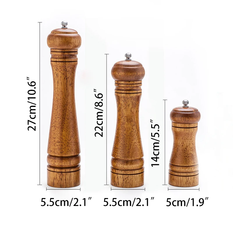 Manual Wooden Kitchen Pepper Grinder 
