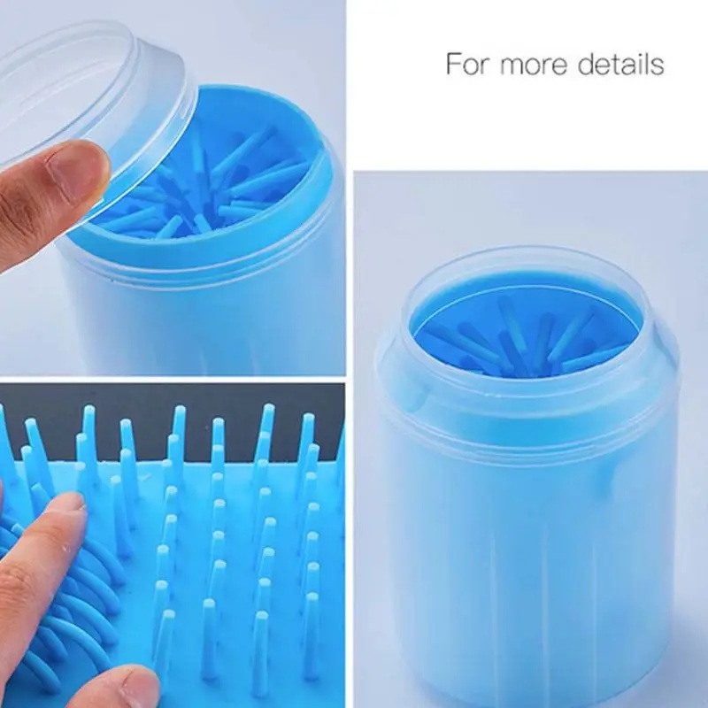 Dog Paw Cleaner Cup Soft Silicone Combs Portable Outdoor Pet Foot Washer Cup Paw Clean Brush Quickly Wash Foot Cleaning Bucket
