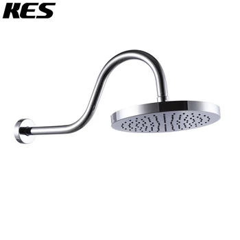 

KES Bathroom 8-Inch Rainfall Shower Head with Shower Arm, Chrome/Brushed, PSA9+J201/PSA9-2+J201-2