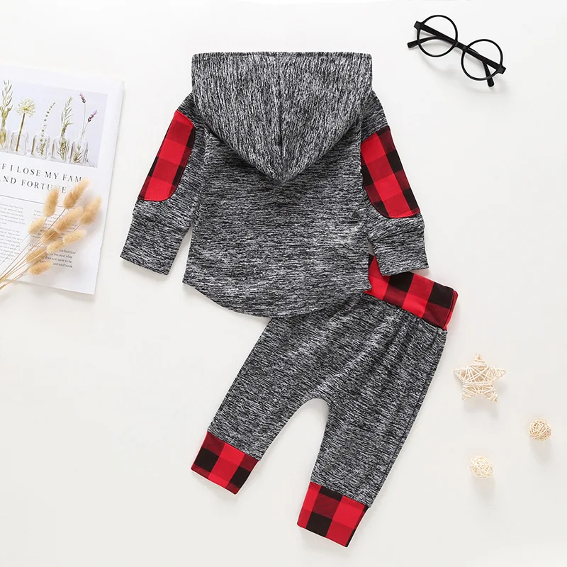 Kids Toddler Boy Girls Long Sleeve Cotton Stripes Hoodies Top Elastic Pants Outfit Clothes Set