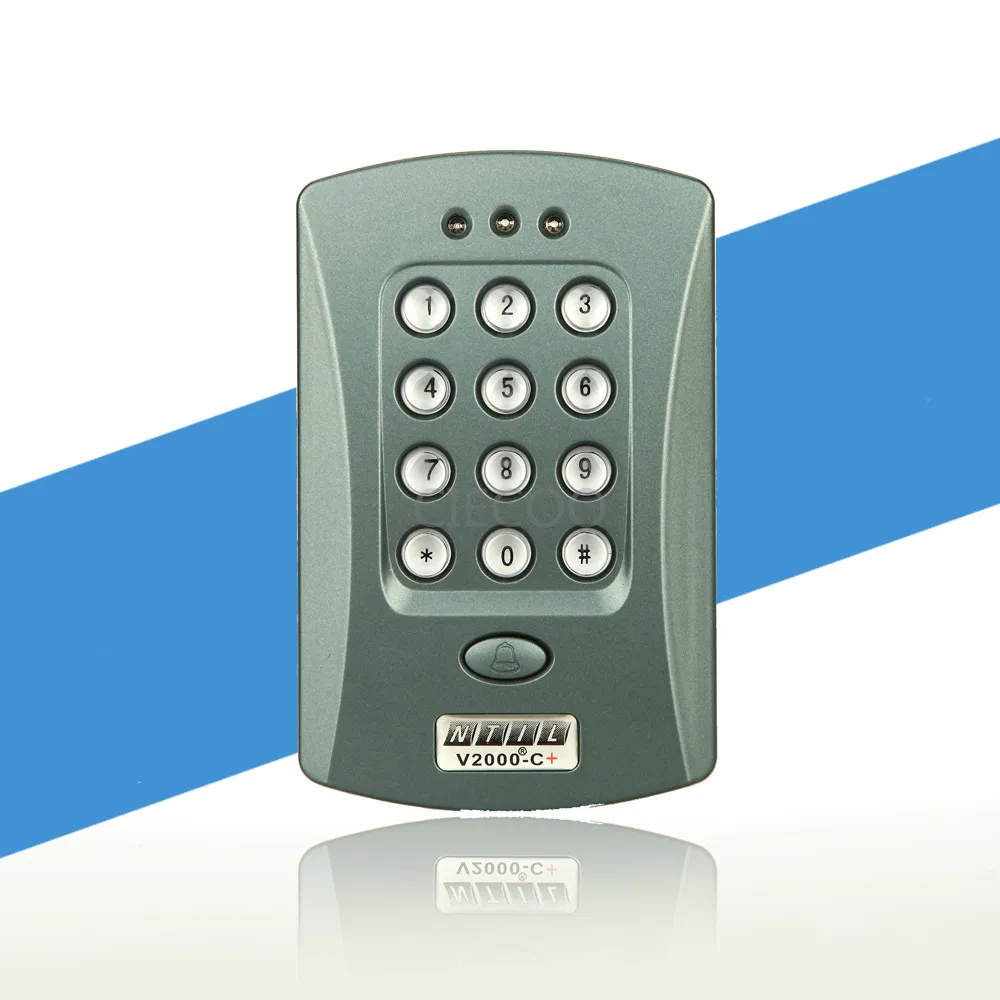 

Free Shipping 125KHz Door RFID Keypad Proximity Reader Access Controller System Kit + 10 Free Key Fobs Brand NEW V2000-C