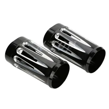 

Motorcycle Edge Cut Black Aluminum Front Fork Boot Slider Cover Cow For Harley Touring FLT 1984-2013