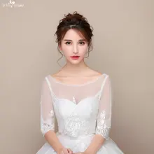 Lzp101 блесток лодка Средства ухода за кожей Шеи боты с длинным рукавом свадебное болеро