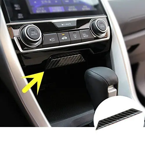 

Carbon Fiber Style Car Center Console Storage Box Cover Trim Fit for Honda Civic Si 2017-2018 Car Interior Accessories Styling