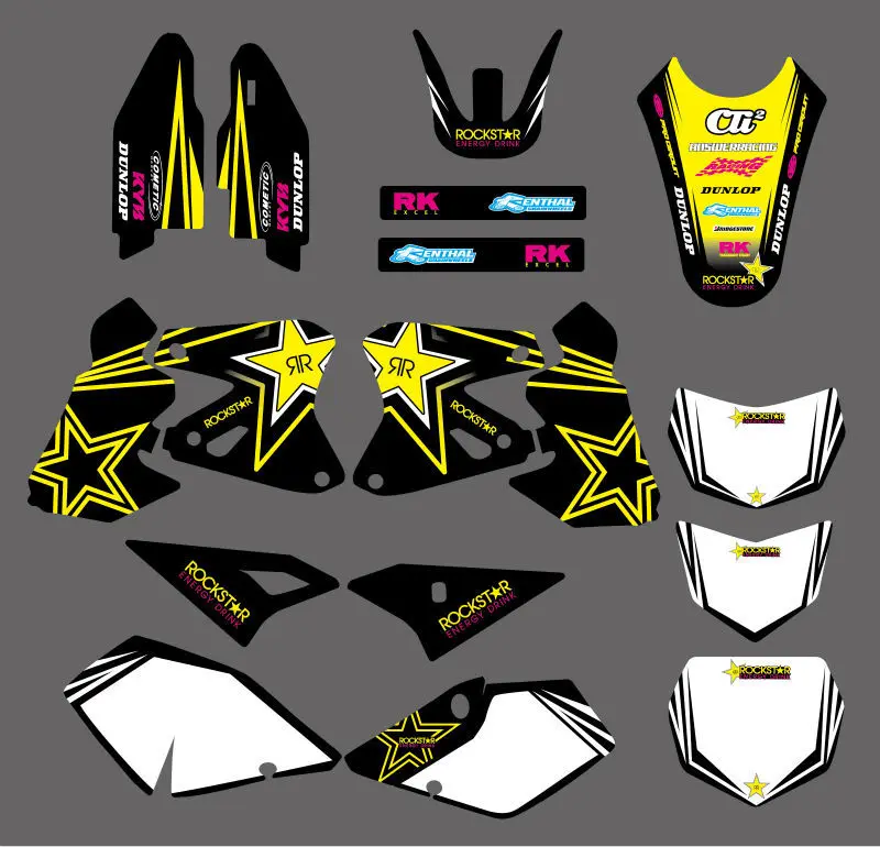 

0006 Star New Style TEAM GRAPHICS & BACKGROUNDS DECALS Stickers FOR DRZ400 DRZ 400 2000-2012
