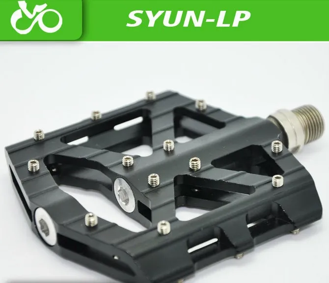 SYUN-LP Сверхлегкий DH MTB BMX дыхательный сплав платформа велосипедные педали Аксессуары для велосипеда, запчасти для велосипеда - Цвет: Черный