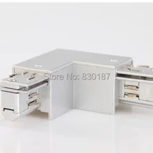 4-проводная в форме буквы L Светодиодный лампа, крепление к рейке разъем, трек фитинг