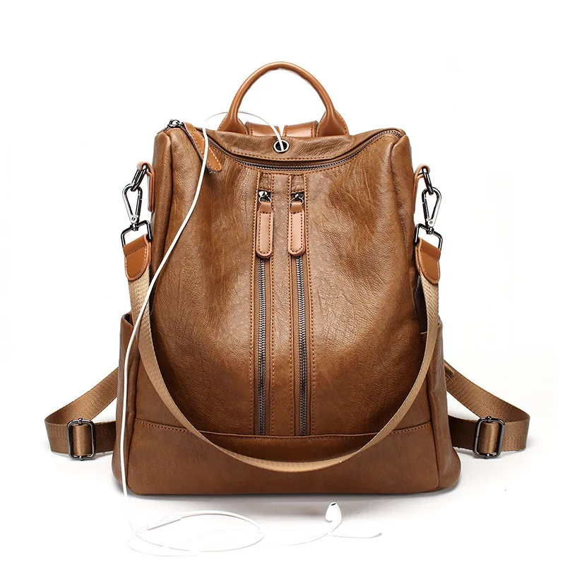 

Designe Women's Backpacks Genuine Leather Female Backpack Women Schoolbag For Girls Large Capacity Shoulder Travel Mochila C556