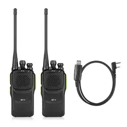 Из 2 предметов Baofeng Pofung GT-1 UHF 400-470 MHz 5 W 16CH двухстороннее Любительское портативной радиостанции Walkie Talkie 888 s с кабель для программирования для