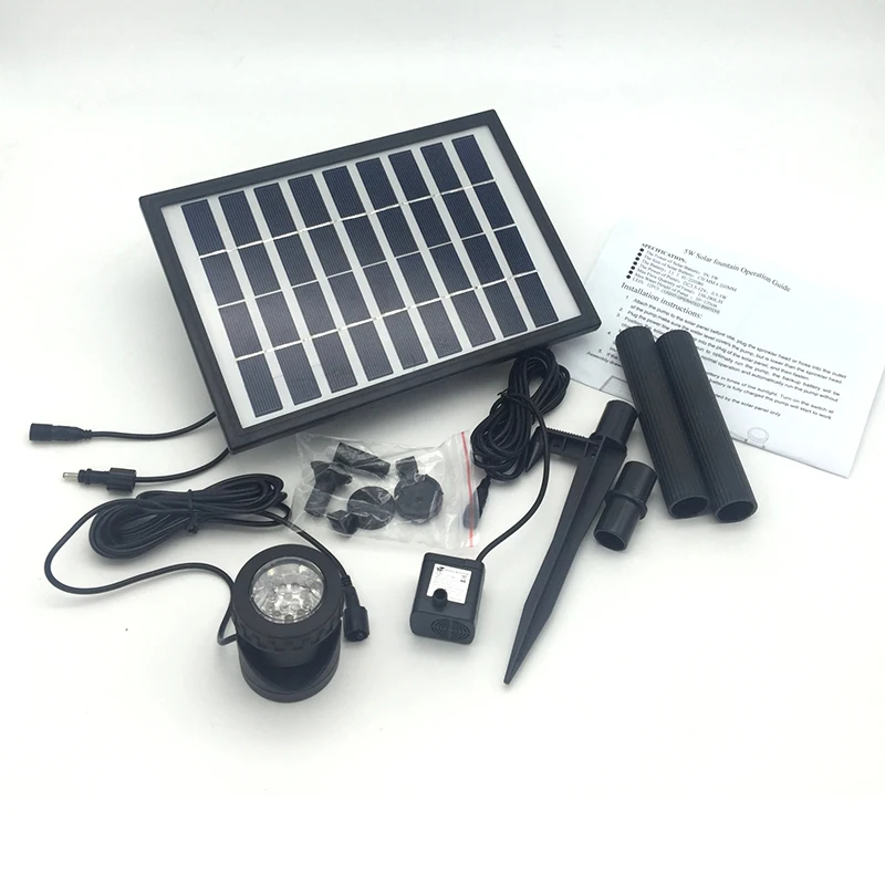 High-Quality-Solar-Panel-Battery-9V-5W-Solar-Water-Pump-Landscape-Fountain-with-Dive-Light (3)