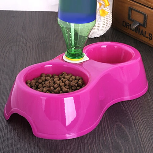1 шт. двойной порт собака кошка Домашние животные автоматический диспенсер для воды кормушка миска посуда питье для домашних животных миска для питья воды Прямая поставка