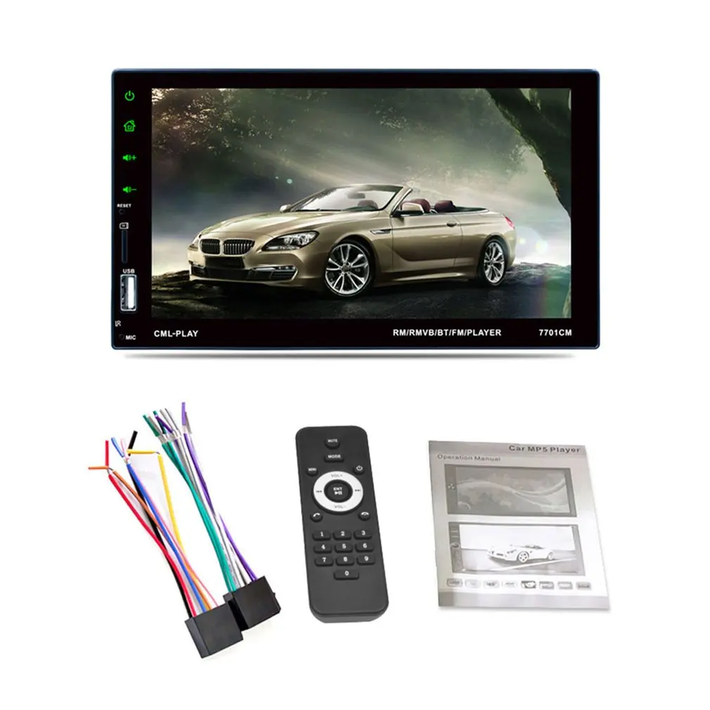 

7701 HD Digital 6.6 Inch Touch Screen Car Multimedia Player Support Mobile Phone Interconnection Hands-free Call