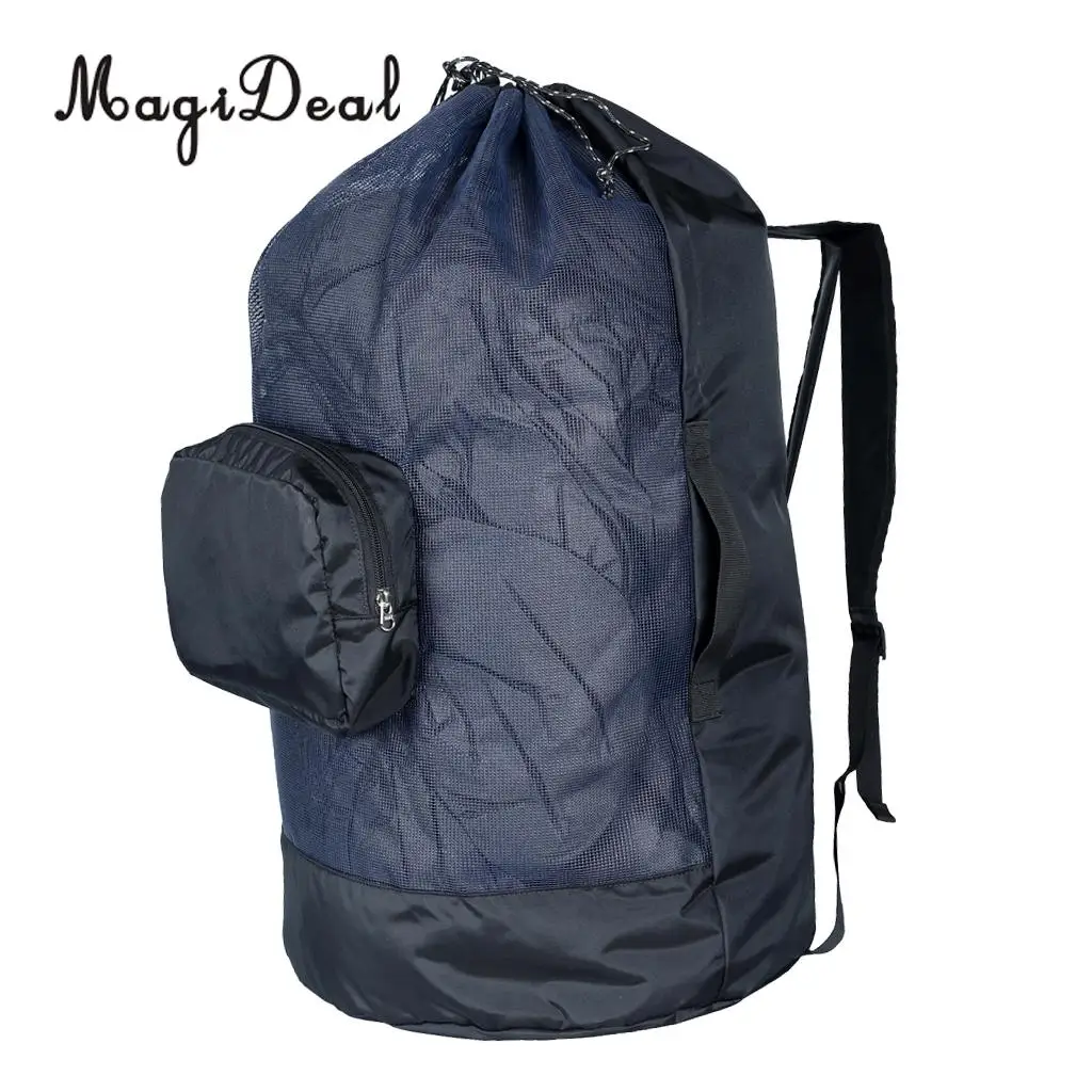 MagiDeal Lightweight Foldable SCUBA Snorkeling Mesh Duffel Backpack Dive Bag w/ Compact Pocket for Diving Swimming Accessories