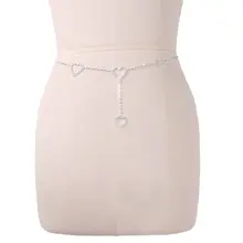 Модная новинка 1 шт. Женская Сексуальная цепочка на талию Стразы Сердце к сердцу цепь для тела пояс для леди женская вечеринка Пляж Высокое качество